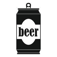 icono de lata de cerveza, estilo simple vector