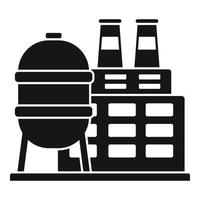 Reserve petrol refinery icon, simple style vector