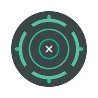 Cross aim target icon, flat style vector