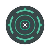 Cross aim target icon, flat style vector