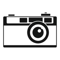 Retro camera icon, simple style vector