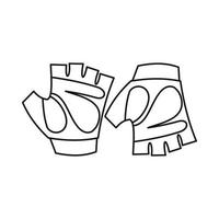 icono de guantes de ciclismo, estilo de contorno vector