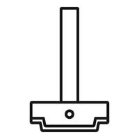 Architect ruler icon, outline style vector