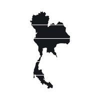 icono de mapa de Tailandia, estilo simple vector