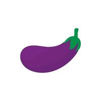 Eggplant icon in cartoon style vector