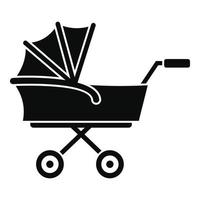 Kid trolley icon, simple style vector