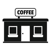 icono de la cafetería, estilo simple. vector