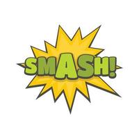 Comic boom smash icon, flat style vector