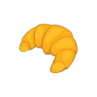 icono de croissant en estilo de dibujos animados vector