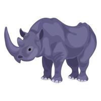 Rhino icon, cartoon style vector