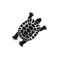 icono de tortuga, estilo simple vector