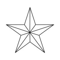 Star icon, outline style vector