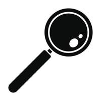 Find solution magnify glass icon, simple style vector