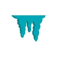 Icicles icon in flat style vector