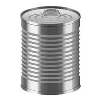 Tin can mockup, realistic style vector