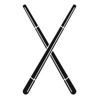 Wood chopsticks icon, simple style vector