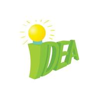 Idea icon, cartoon style vector