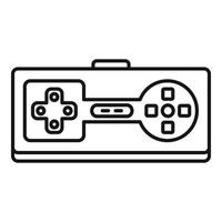 Retro game controller icon, outline style vector