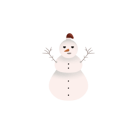 a snowman wearing santa hat png