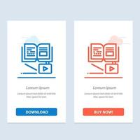 Growth Knowledge Growth Knowledge Education  Blue and Red Download and Buy Now web Widget Card Template vector