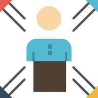flechas carrera dirección empleado humano persona formas color plano icono vector icono banner plantilla