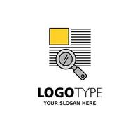 Line Text Zoom Reading Business Logo Template Flat Color vector