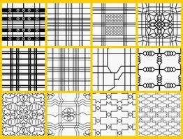 a collection of artistic and elegant seamless patterns. Perfect for home, office, invitation, fabric and other design projects vector