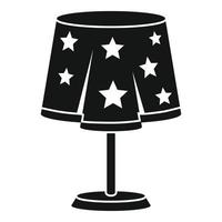 Magic desk lamp icon, simple style vector