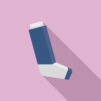 Allergy inhaler icon, flat style vector