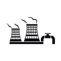 Tower of chemical factory icon, simple style vector