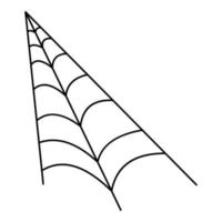 Long spiderweb icon, outline style vector