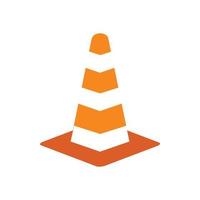 Traffic cone icon, flat style vector