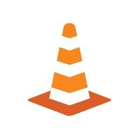 Traffic cone icon, flat style vector