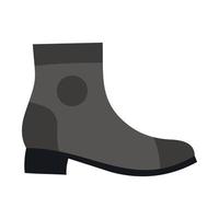 Grey female boot icon, flat style vector