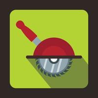 Circular saw icon, flat style vector