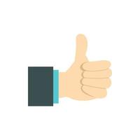Gesture approval icon, flat style vector
