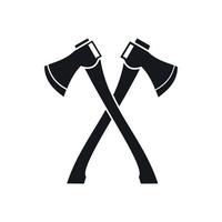 Two crossed axes icon, simple style vector