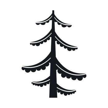 Pine icon in simple style vector