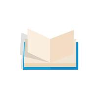 Opened book with pages fluttering icon vector