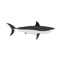 icono de tiburón en estilo plano vector
