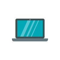 Laptop icon, flat style vector