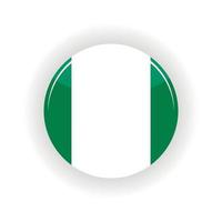 círculo de icono de la república federal de nigeria vector