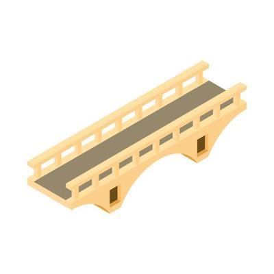 Direct bridge icon, cartoon style