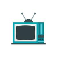 icono de tv retro, estilo plano vector