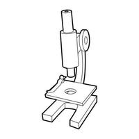 Microscope icon, outline style vector