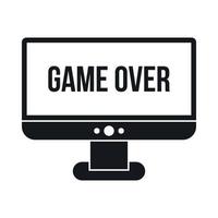 Game over icon in simple styl vector