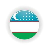 Uzbekistan icon circle vector