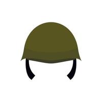Military helmet icon, flat style vector