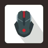 Gaming mouse icon, flat style vector