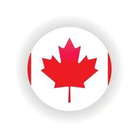 canadá, icono, círculo vector